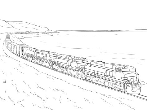 Freight Train Coloring Pages