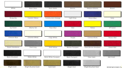 freightliner paint color chart