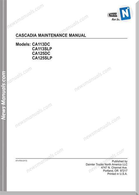 Read Online Freightliner Cascadia Service Manual File Type Pdf 