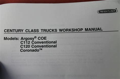 Read Freightliner Century Class Workshop Manual 