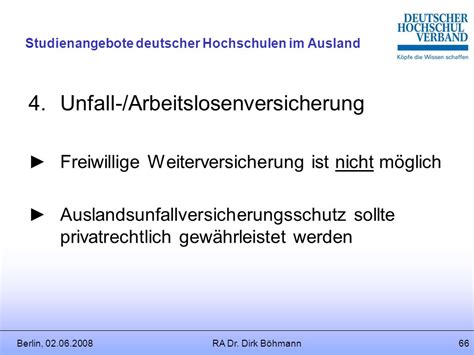 freiwillige arbeitslosenversicherung ausland