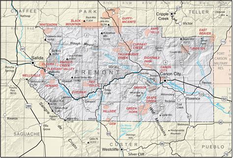 Fremont County Colorado Map