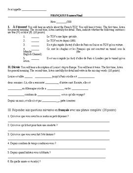 french 2 final exam practice