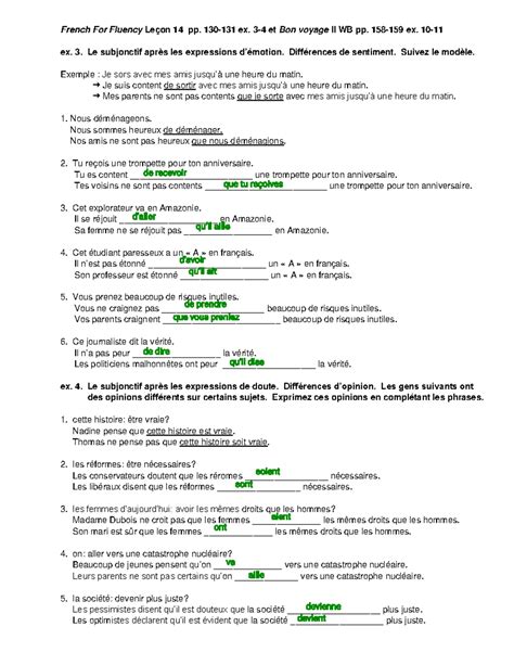 French 2 Lecon 14