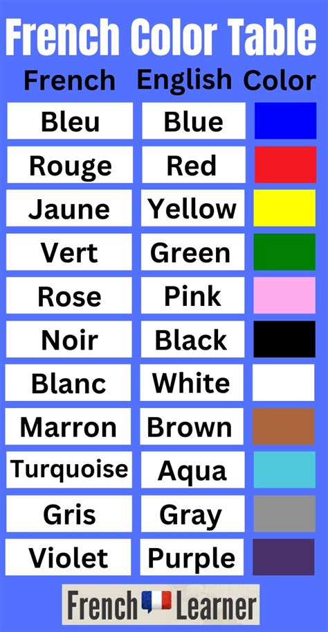 french colors