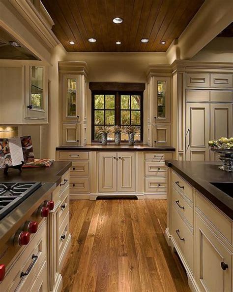 French Country Kitchen Oak Cabinets Painted Cream
