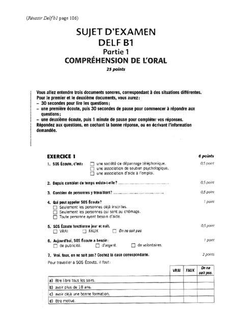 french delf b1 exam