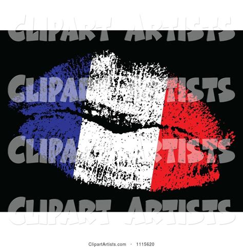 french flag and kiss emoji
