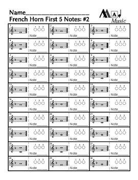 French Horn Beginner Exercises