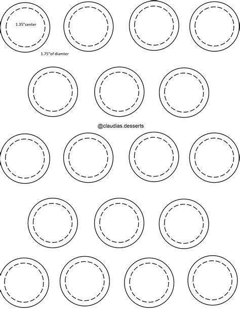french macaron piping template