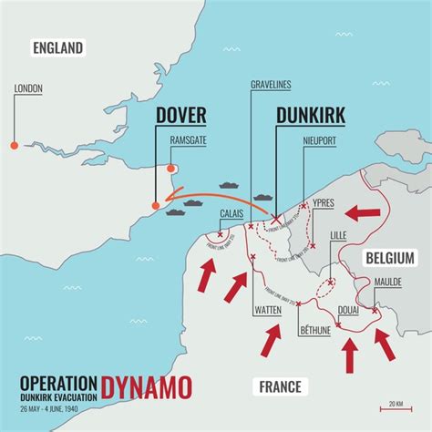 French Map Dunkirk
