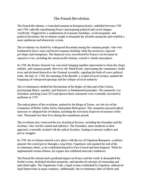French Revolution Pdf