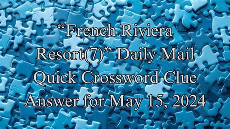 french riviera resort Crossword Clue Wordplays.com