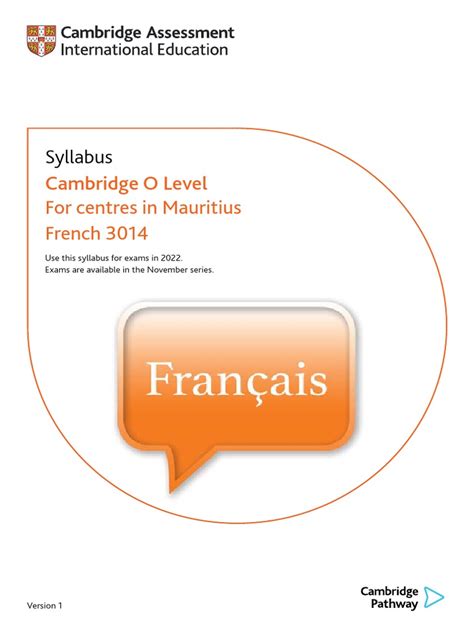 Read Online French 3014 Cambridge Exam Paper Year 2013 