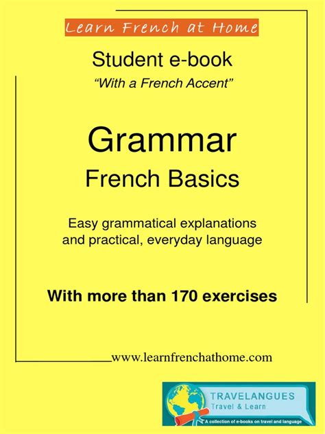 Read French Basics Grammar Book Learn French At Home 
