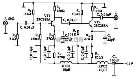 frequency amplifier circuit for walkie talkie