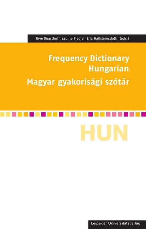 Frequency Dictionary Hungarian Frequency Dictiona