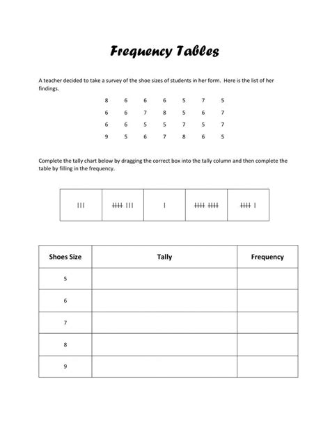 Frequency Table Worksheet Live Worksheets Frequency Table Worksheets 3rd Grade - Frequency Table Worksheets 3rd Grade