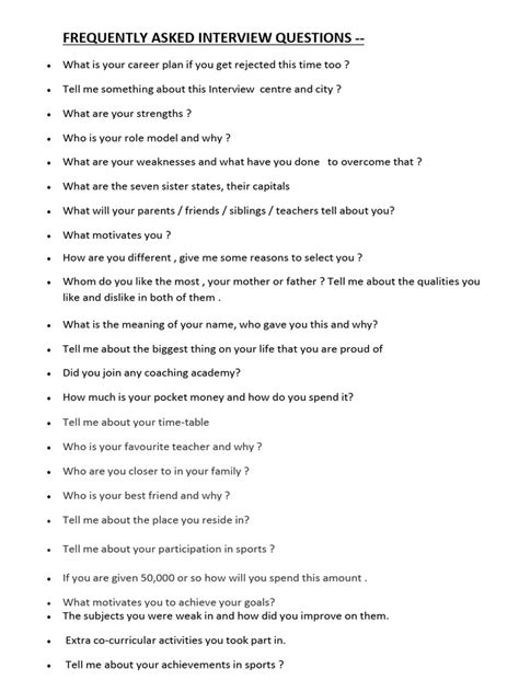 Frequently Asked Interview Questions Armo Consultants