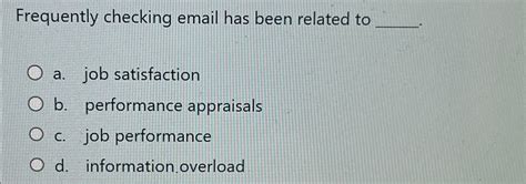 Frequently Checking Email Has Been Related To