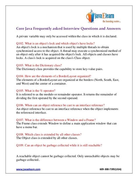 Read Frequently Asked Interview Questions Answers In Java 