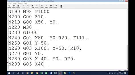 fresa cnc programacion control fanuc