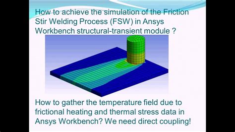 Friction Stir Welding Ansys Tutorial