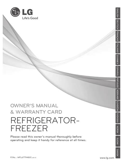 Read Online Fridge Freezer Owners Manual File Type Pdf 