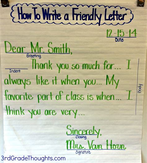 Friendly Letter Template For 3rd Grade   Bulletin Board Letters - Friendly Letter Template For 3rd Grade