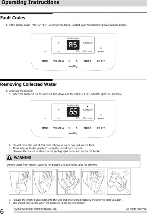 Read Frigidaire Dehumidifier User Guide 