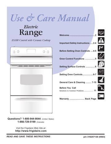 Read Frigidaire Es100 User Guide 