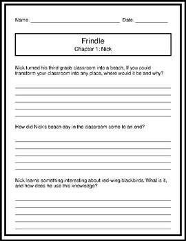 frindle comprehension questions