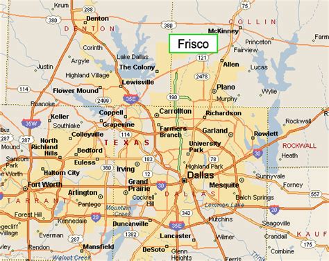 frisco texas map