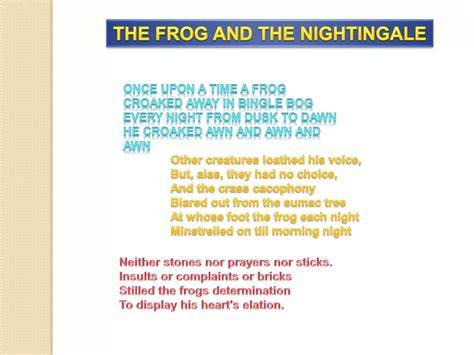 frog and nightingale dialogue