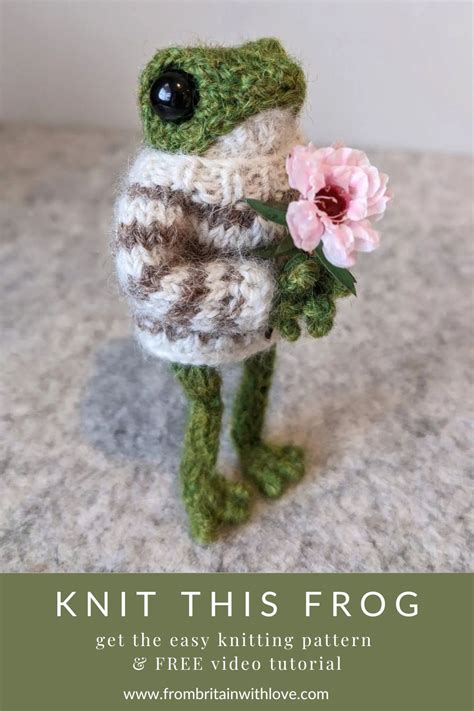 Frog Cushion Knitting Pattern