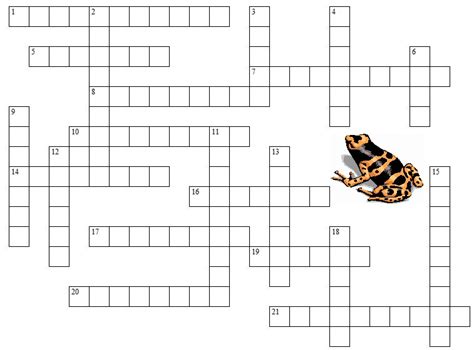 Frog Dissection Crossword