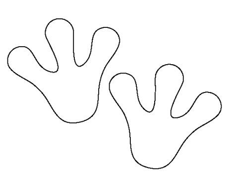frog feet template for kids