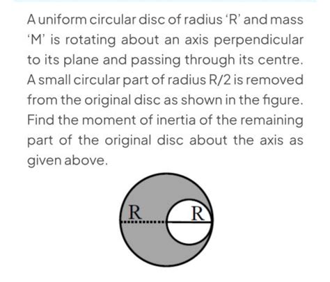From A Disc Of Radius R And Mass M