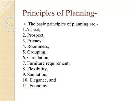 from principles to planning