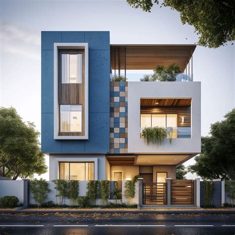 Front Elevation Design Double Floor