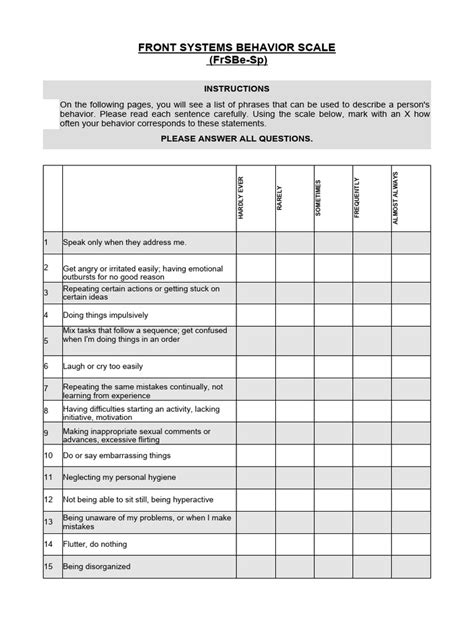 Read Online Frontal Systems Behaviour Scale 