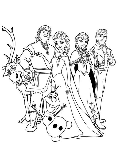 frozen cast Colouring Pages