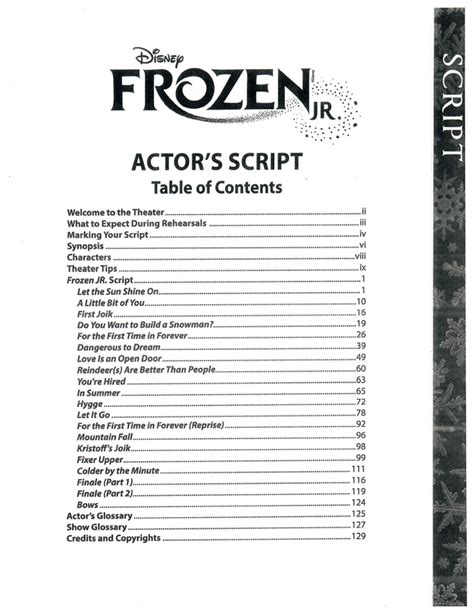 Frozen Jr Script