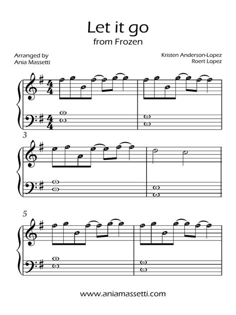 frozen piano sheets