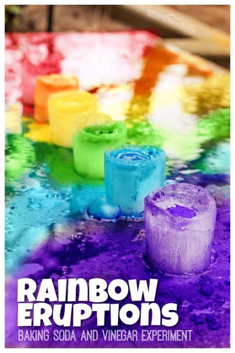 Frozen Rainbow Eruptions Science Experiment For Rainbow Science Preschool - Rainbow Science Preschool