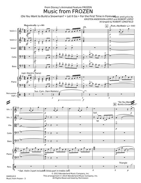 Frozen Viola Sheetmusic