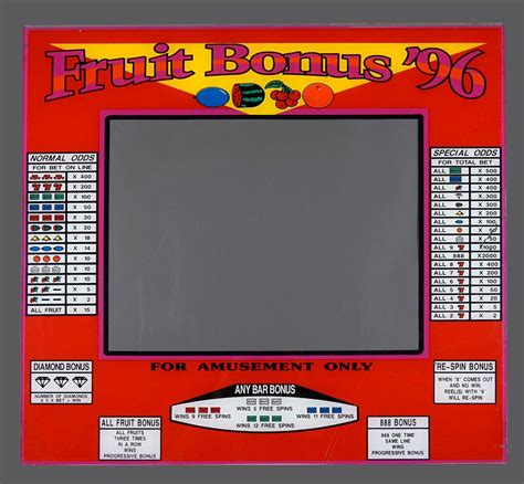 fruit bonus 96 slot machine bhpk