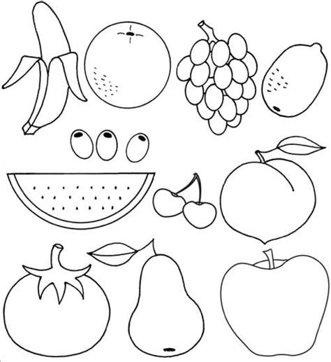Fruit Coloring Pages Free Printable Easy Peasy And Easy Fruit Coloring Pages - Easy Fruit Coloring Pages