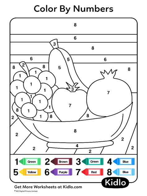 Fruit Theme Number Coloring Pages 1 10 Mom Coloring Numbers 110 - Coloring Numbers 110