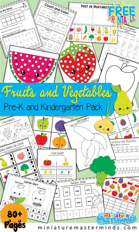 Fruits And Vegetables Preschool Activities Lessons And Games Preschool Fruits And Vegetables Worksheets - Preschool Fruits And Vegetables Worksheets
